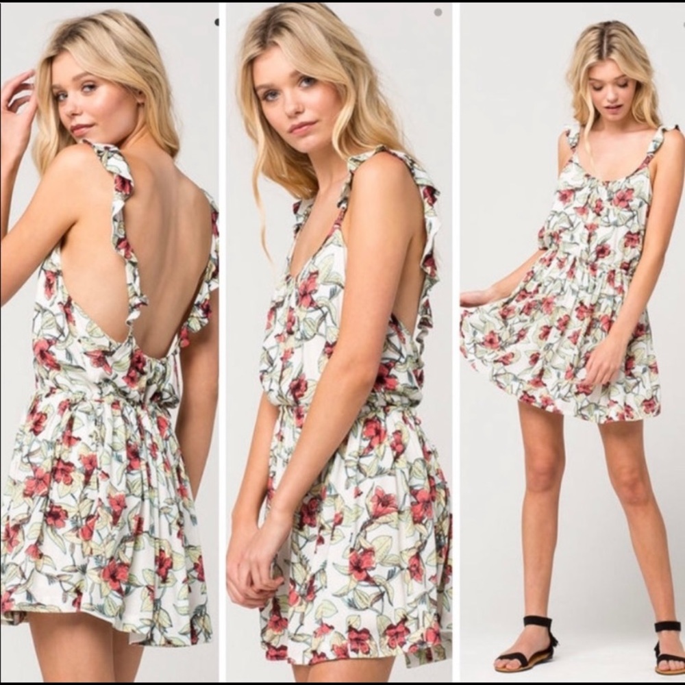 Free People Dear you floral mini dress L - Picture 2 of 7